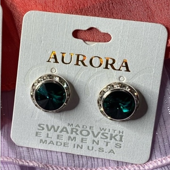 Aurora Jewelry - Aurora Green and Silver Earrings
